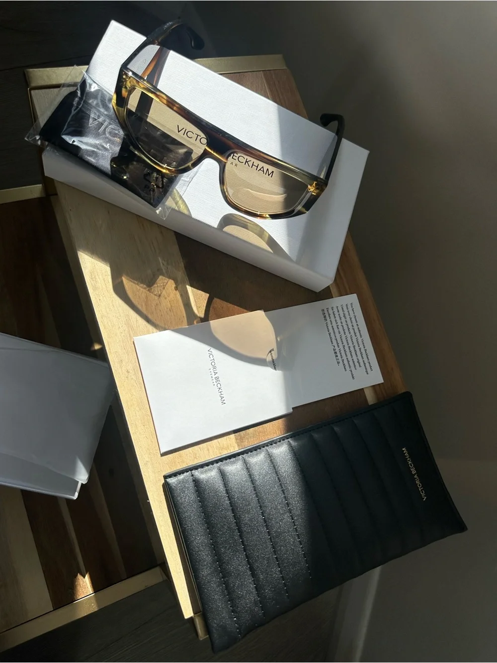 Victoria Beckham Tortoiseshell Sunglasses and Case Box